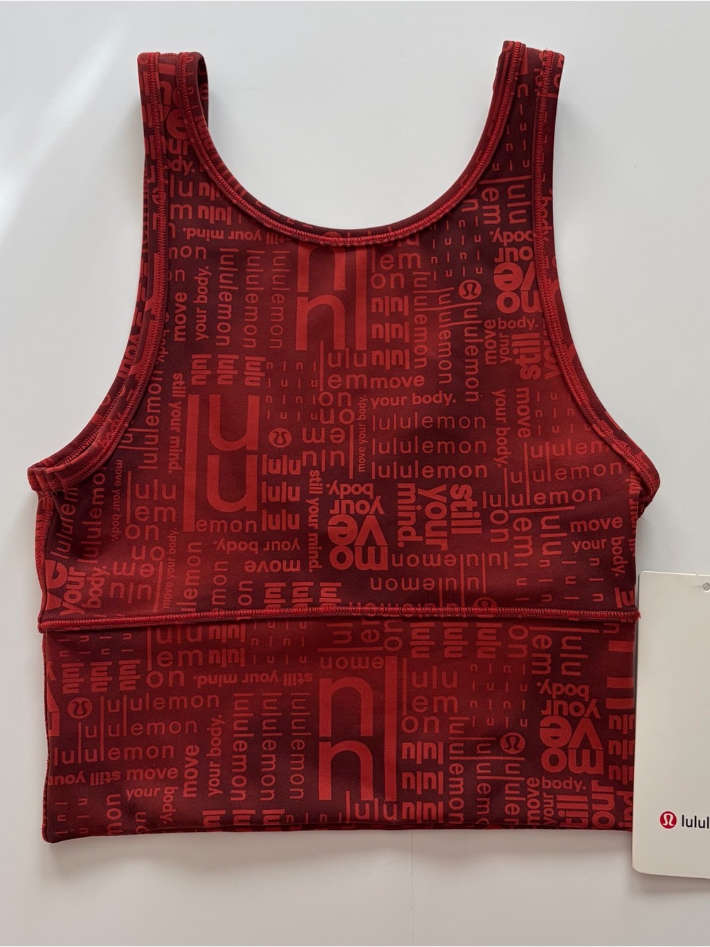 Lululemon Red Cropped Tank Top